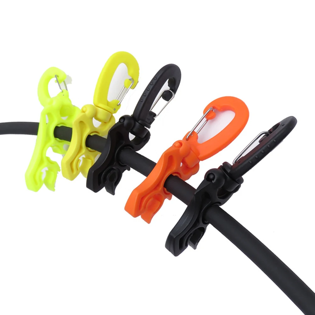 

1PCS Holder Double Hose Holder 10*10mm 10*6mm For Gauges For Regulators Nylon Orange Rotatable Easy Snap Design Accessories