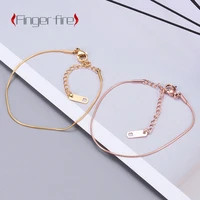 fashion simple snake bone chain rose gold personality long anklet