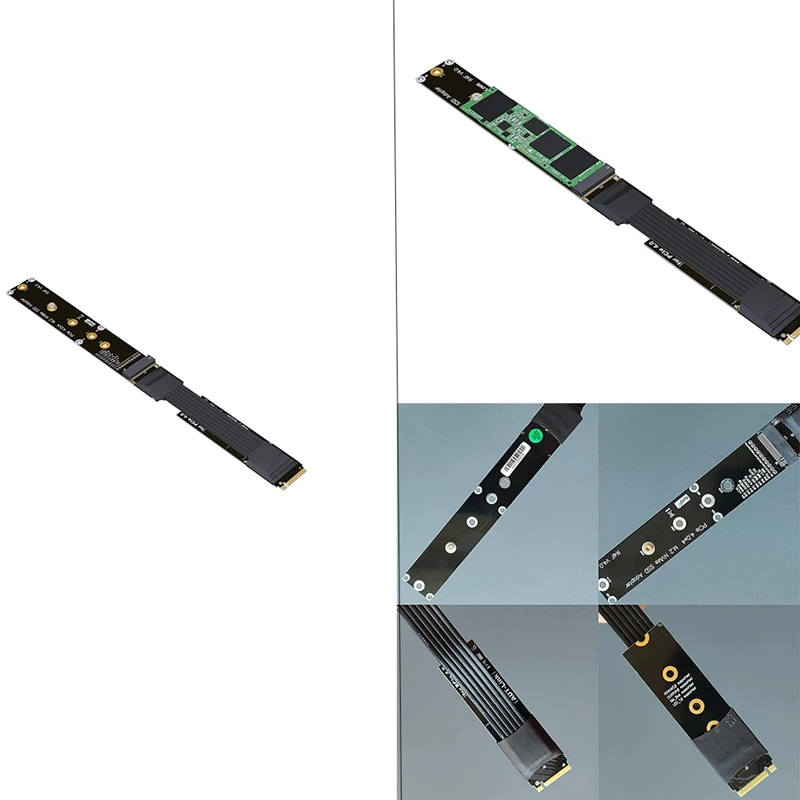 Full Speed M.2 Nvme SSD M KEY Cable PCIE 4.0 X4 64G/Bps Adapter Extension Solid State Drive M2 PCIE4.0