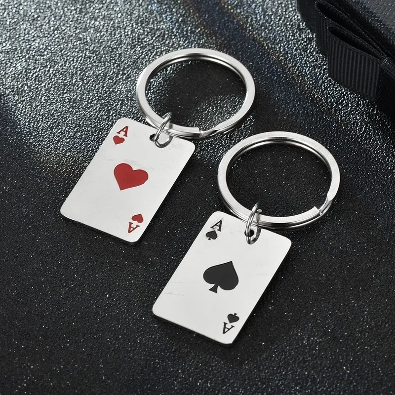 

Keychain Man Playing Card Key Chain Women Lovers Key Ring Chain for Pants Kids Pendant High Quality Key Holder Fashion Brelok
