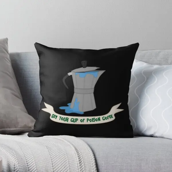 

Cup Of Poison Coffee The Guy Who Didn Printing Throw Pillow Cover Comfort Office Bed Decor Anime Throw Pillows not include