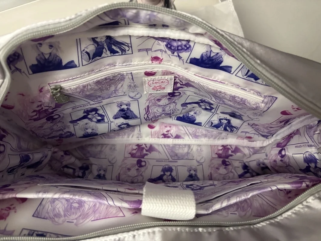Фото Оригинальный лицензированный продукт Shugo Chara! Серебряная сумка Ita с большой вместимостью, плечевая сумка Jk, коллекционная сумка для косплея, сумка Ita через плечо, подарки. №2