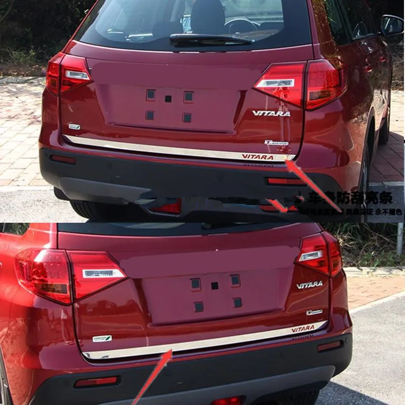

For Suzuki Vitara 2015-2019 Tailgate Rear Door Bottom Cover Molding Trim Stainless Steel back door trim car Accessories