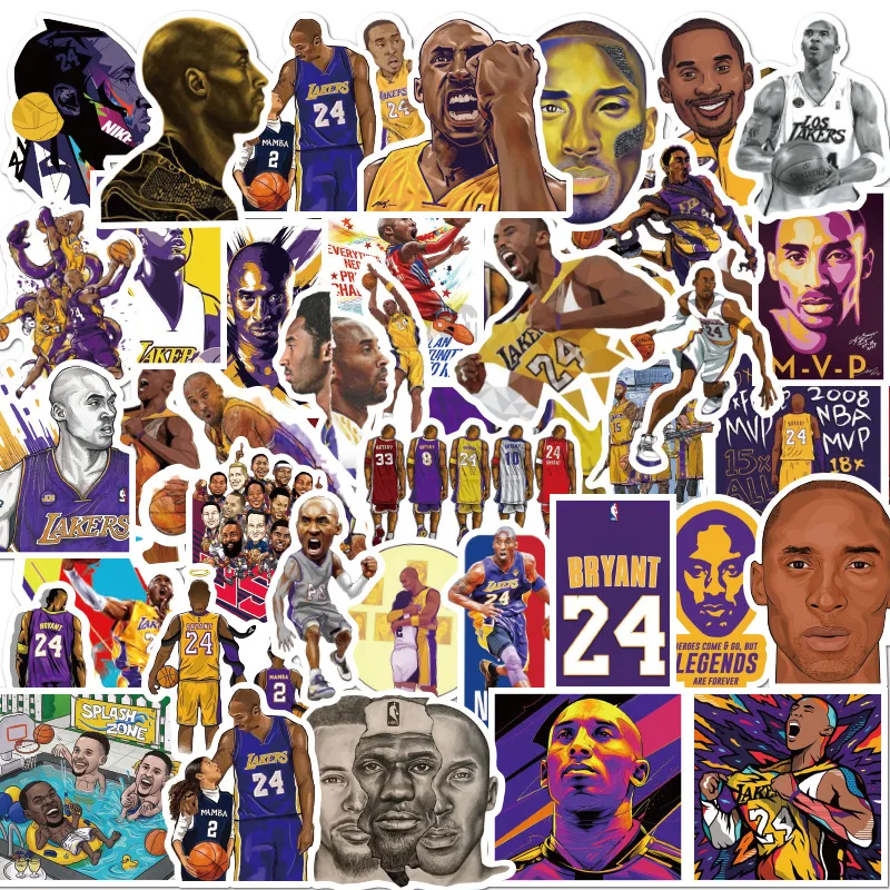 

10/30/50Pcs Black Mamba Kobe Graffiti Stickers Bicycle Car Skateboard Waterproof Luggage Refrigerator Decal Kid Toy Gift 01355