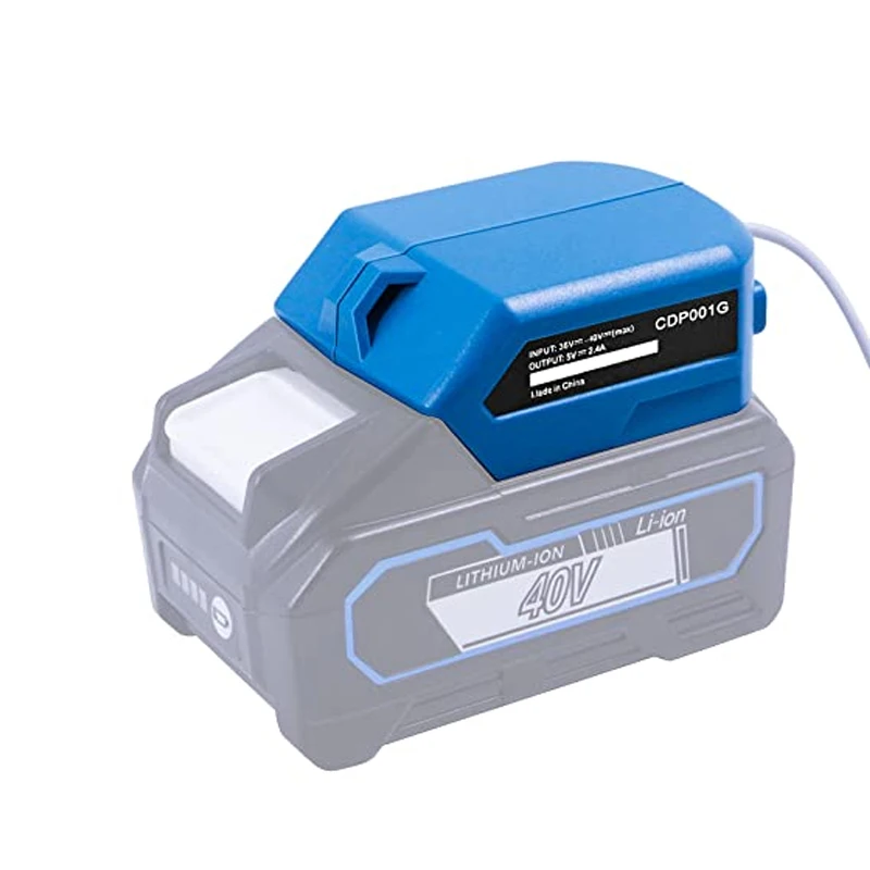 

Адаптер для аккумулятора CDP001G, выход 12 В, USB-зарядное устройство для Makita 40 в, BL4020, BL4025, BL4040, BL4050F