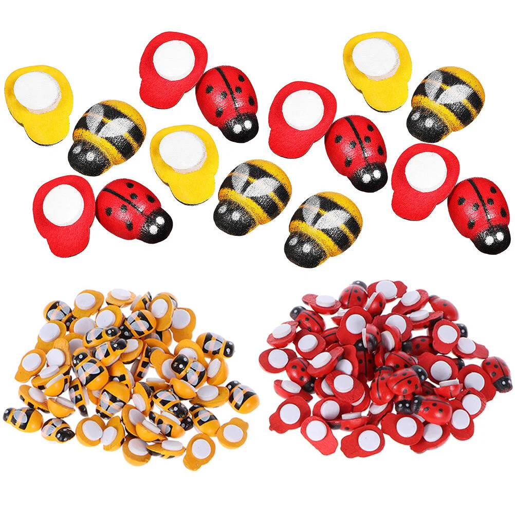 

Wooden Beads Mini Bee Decoration Crafts Making Accessories Ornament DIY Ornaments