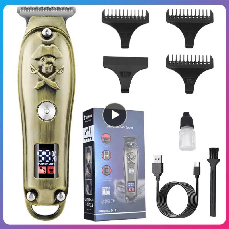 

Digital Hair Clipper Vintage Sharp Knife Teeth Electric Clippers Digital Display Precision Trimming Electric Hair Clipper