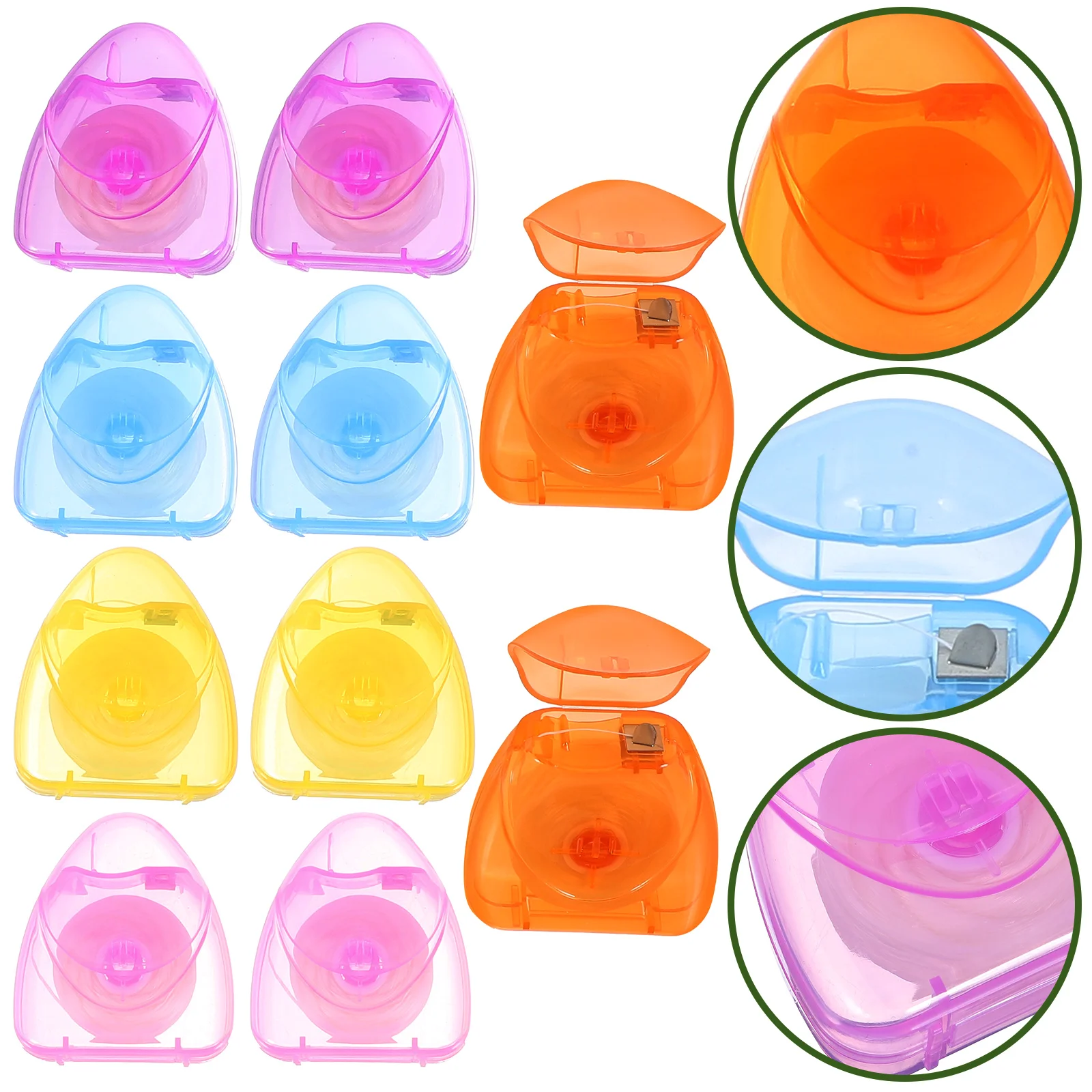 

10Pcs Portable Floss Portable Dental Flosses Kit Floss Tool Roll Floss Box for Home Travel