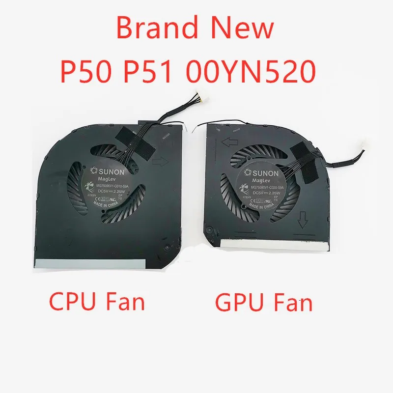 

New Laptop CPU GPU Cooling Fan Cooler Radiator For Lenovo ThinkPad P50 P51 00YN520 MG75090V1-C010-S9A MG75090V1-C020-S9A