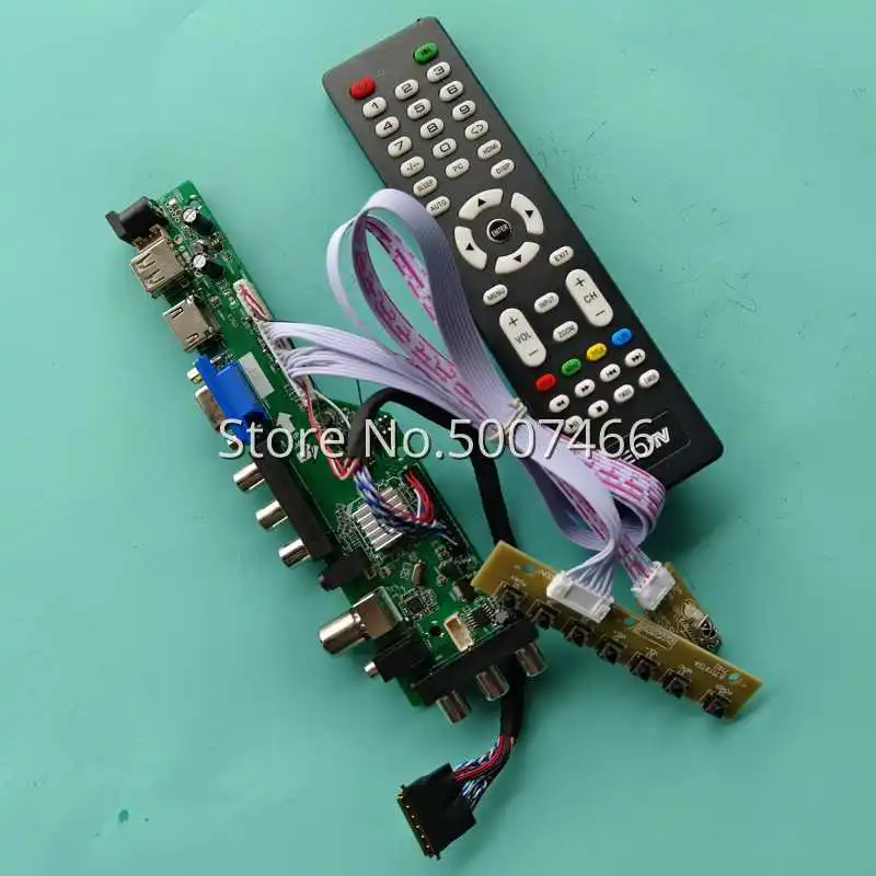 

Плата драйвера ЖК-контроллера для B156XTN02.0, комплект «сделай сам», AV USB HDMI-совместимый VGA 40-контактный LVDS 3663 DVB цифровой 1366 768 ПАНЕЛЬ 15,6"