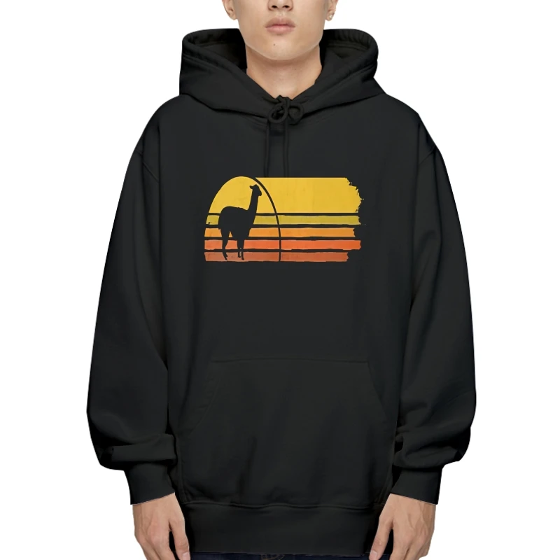 

Мужская теплая толстовка свитшот в стиле ретро с ламой, винтажная верхняя одежда в стиле унисекс от солнца 70-х годов, женская верхняя одежда с капюшоном