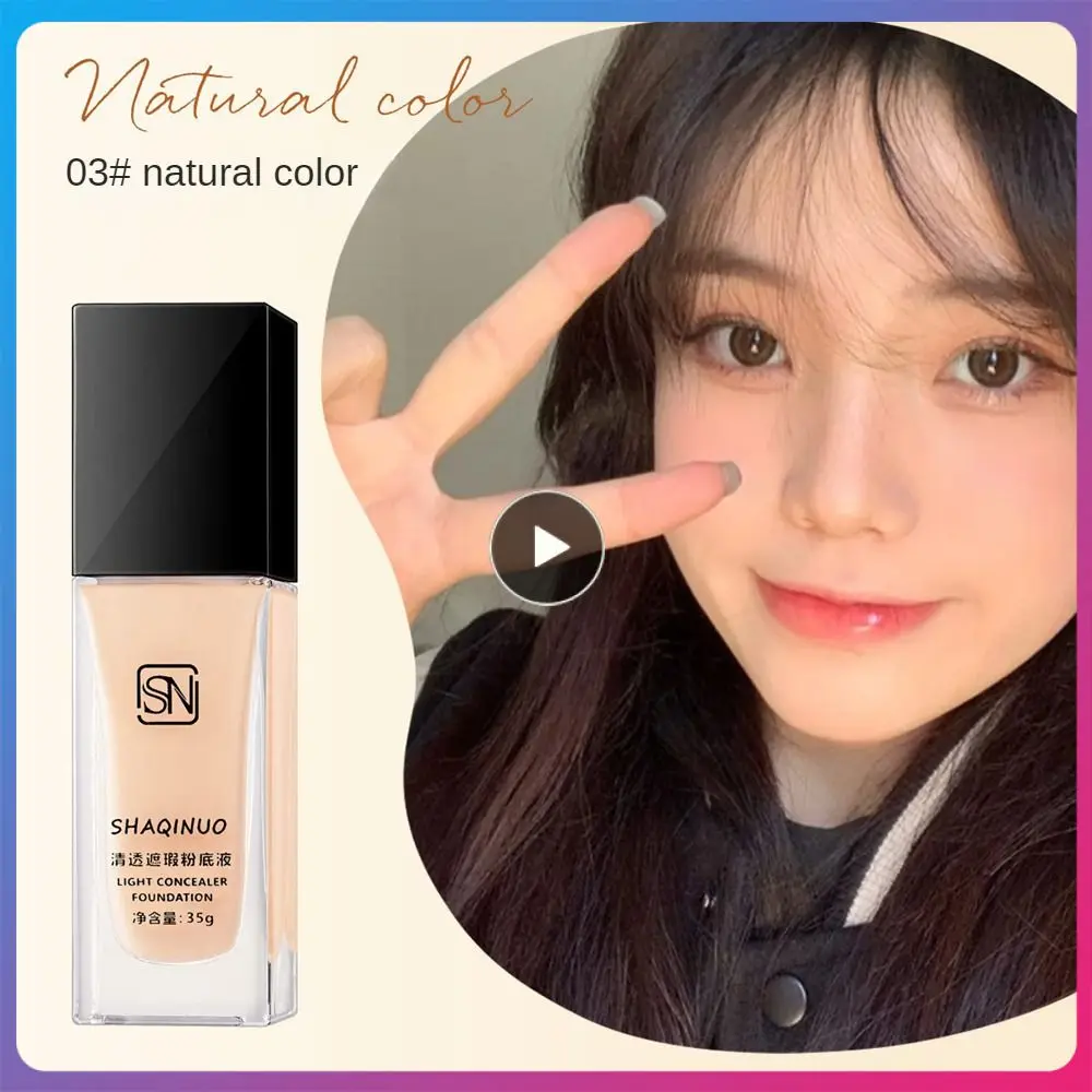 

Moisturizing Liquid Foundation 35ml Face Base Oil Control Waterproof Concealer Foundation Cream Face Makeup Face Primer 3 Color