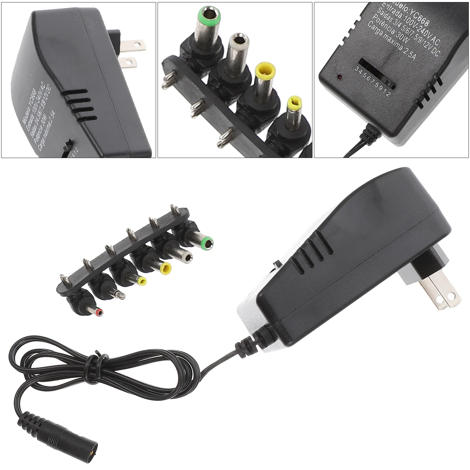 1 Set Home Appliances 3-12V Adjustable 30W Power Supply Charger US Plug | Обустройство дома
