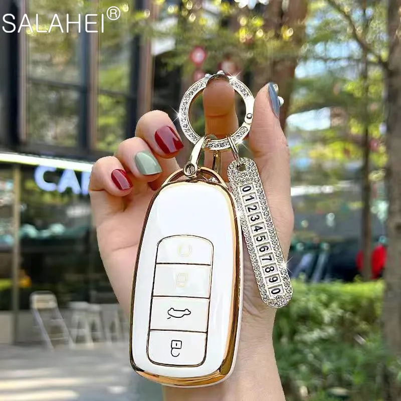 

High-quality Electroplate TPU 4 Buttons Car Key Case For Chery Tiggo 8 Pro 2021 Tiggo 8plus New 5 plus 7pro Styling Accessories
