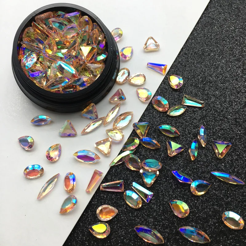 Сваровские ногти Аврора Ab Хрустальный драгоценный камень украшение