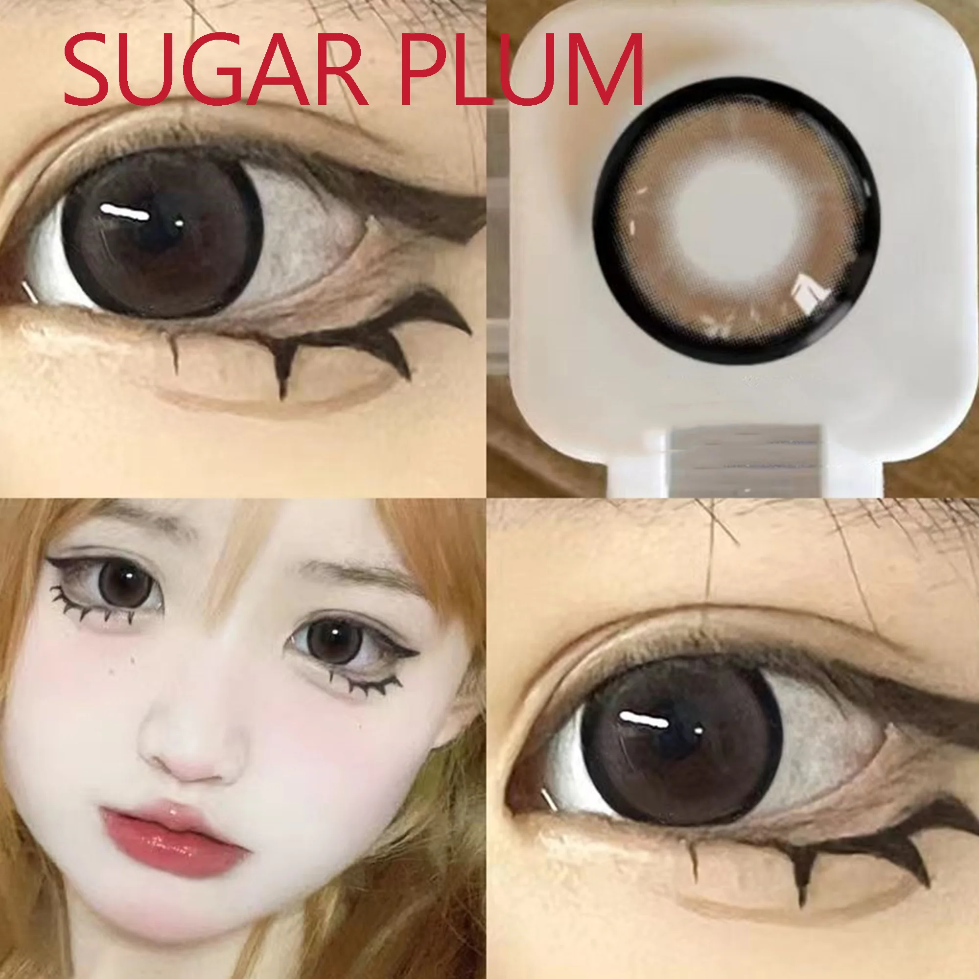 

Eyes Colour Contact Lens Mate Case Water Container Travel Kit Box