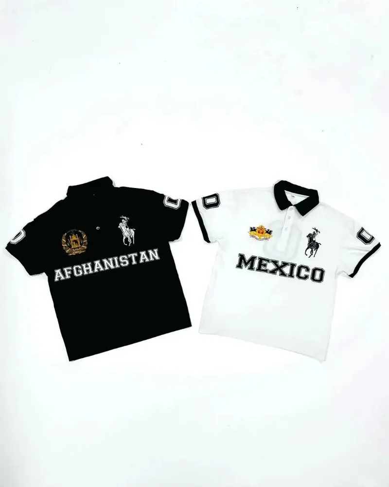 2024 американская уличная хип-хоп модная повседневная свободная рубашка-поло с