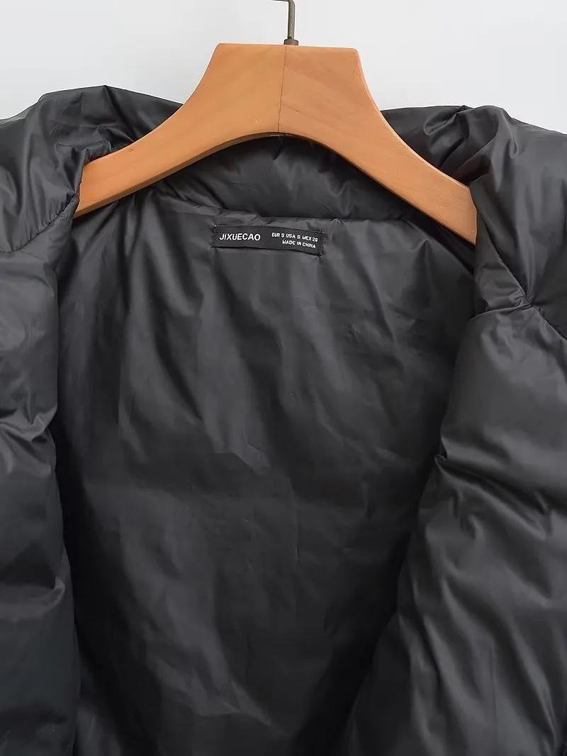 Женская черная хлопковая куртка с коротким рукавом