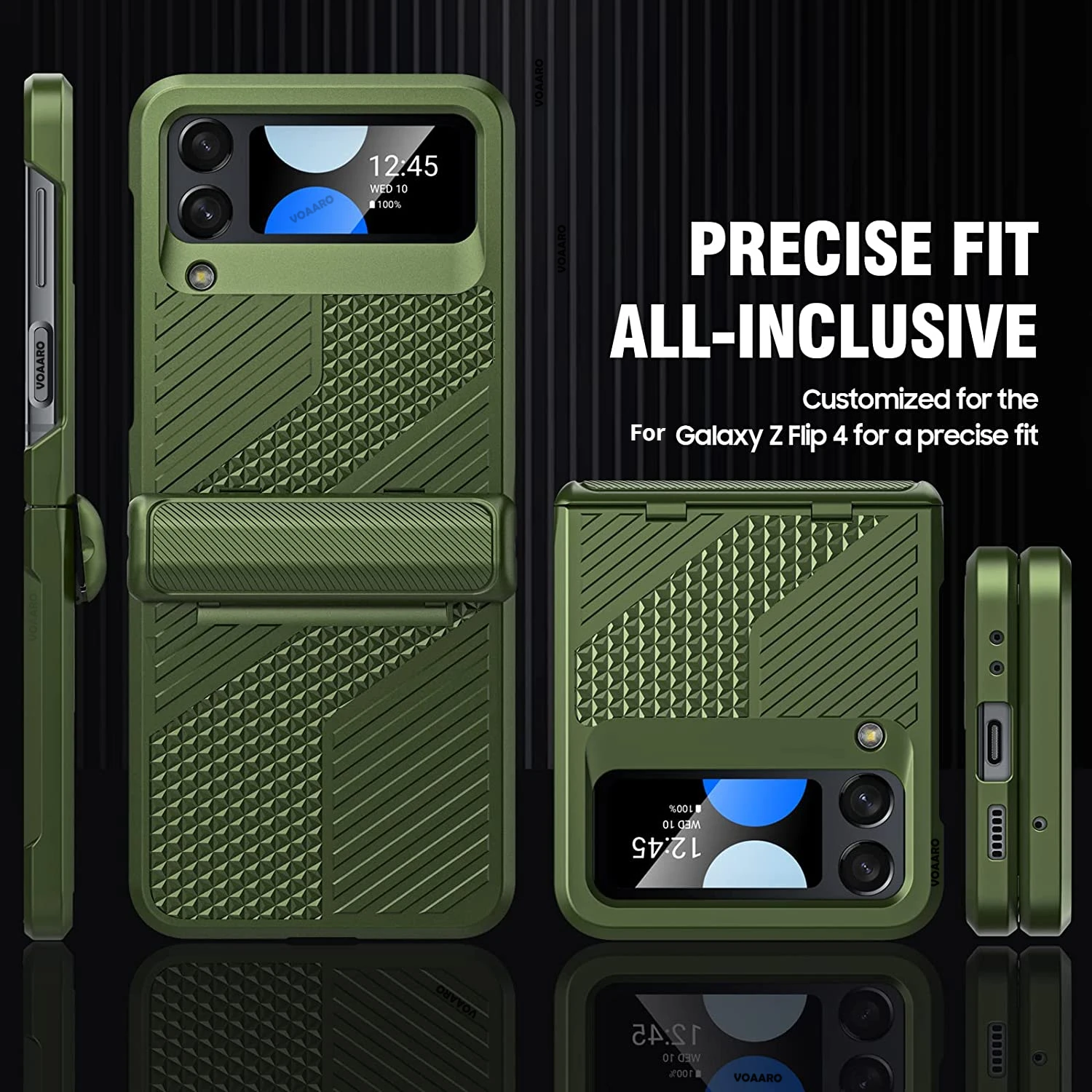 for Samsung Galaxy Z Flip 4 Case for Samsung Z Flip 4 Hinge Case Heavy-Duty Semi-Automatic Hinge Protection Shockproof Cover
