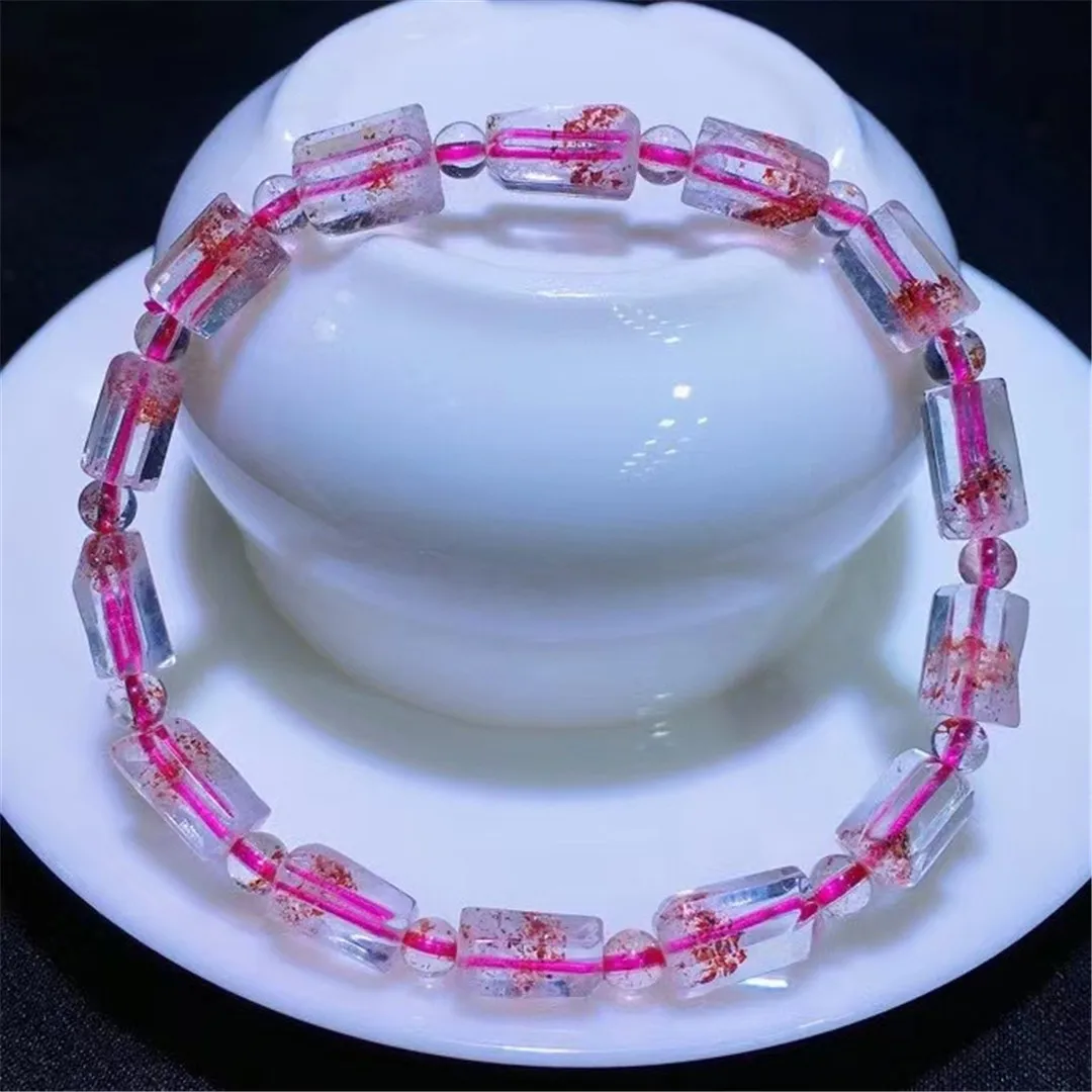

Natural Super Seven Melody Gold Strawberry Quartz Bracelet Jewelry For Women Men Gift Reiki Crystal 10x6mm Beads Strands AAAAA