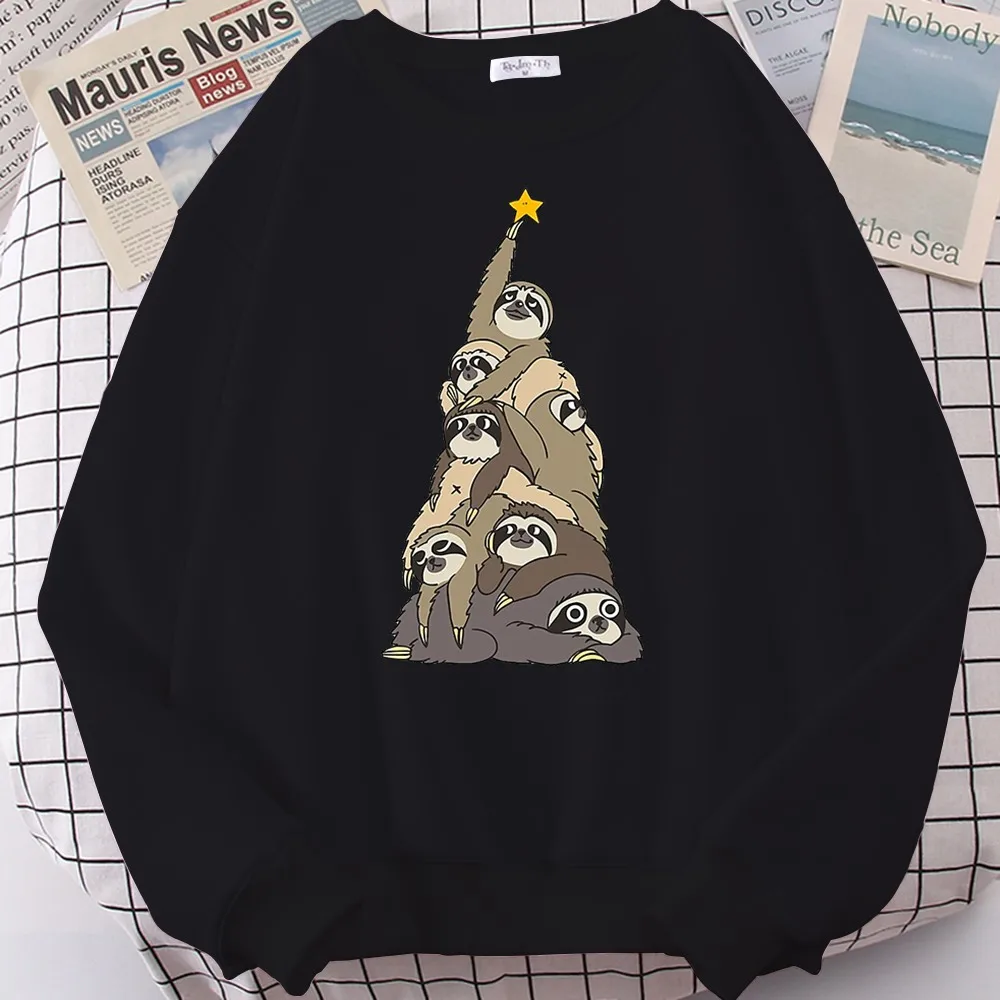 

Свитшот с круглым вырезом и надписью «Рождественская елка»