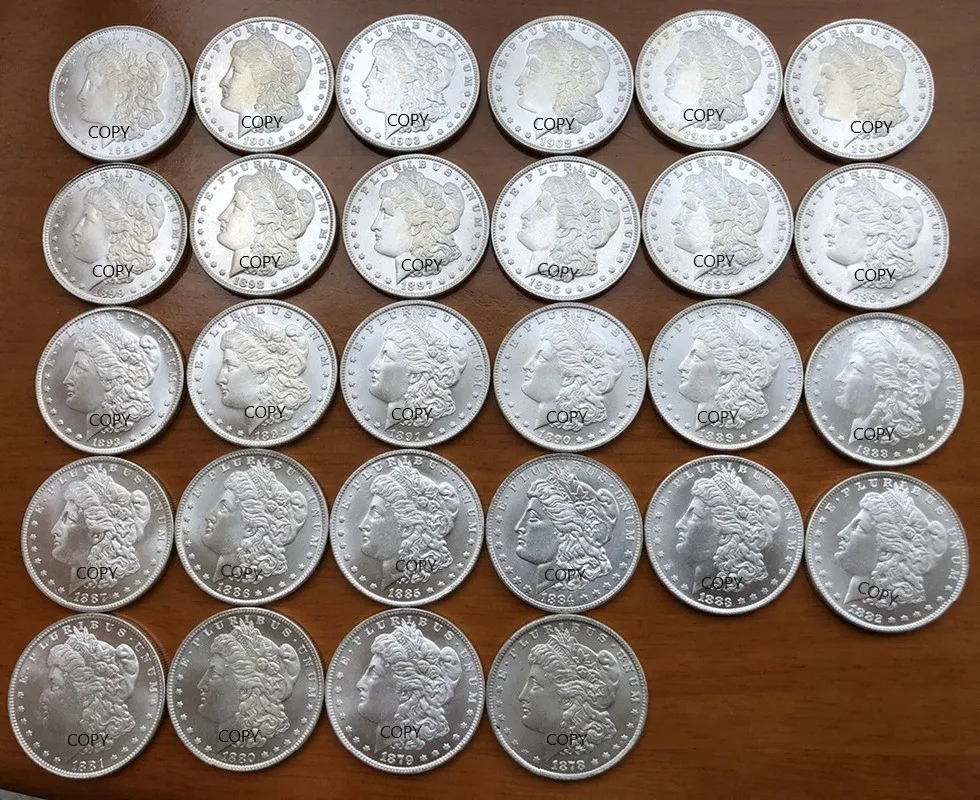 Памятные монеты Моргана S Version 28 разных лет Америки коллекция монет подарок