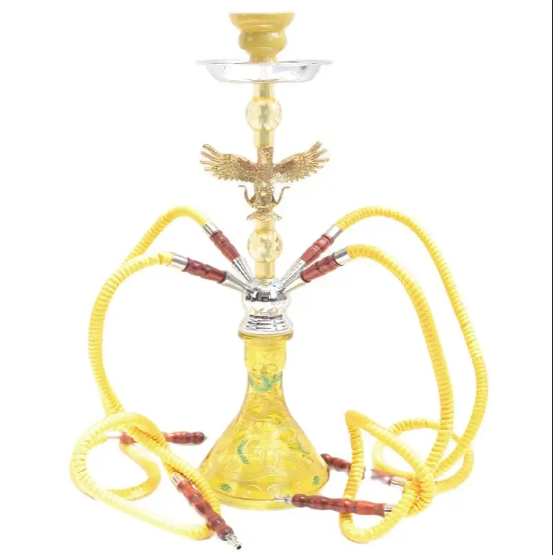 

Medium Size Shisha Hookah Double Tube Four Tube Shisha Hookah Bottle Arabic Hookah Complete Set Alloy Eagle Bar Shisha