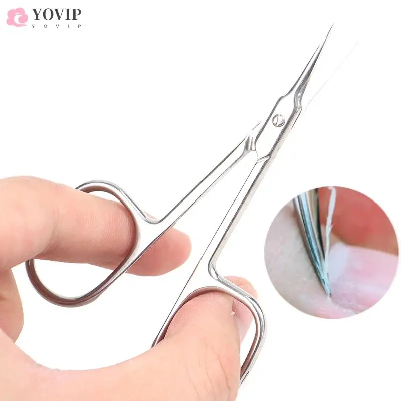 

Stainless Steel Curved Tip Thin Blade Cuticle Scissors Nail Clippers Trimmer Dead Skin Remover Manicure Tools