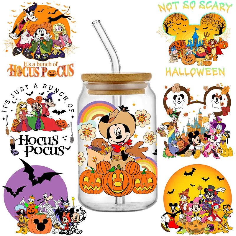 MINISO диснеевские Мультяшные 3D-наклейки на чашки УФ DTF Libby обертки мультяшный