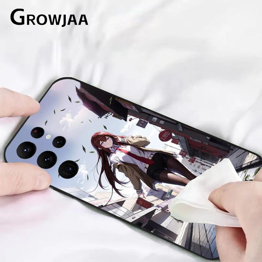 Game Gate Makise Kurisu Phone Case for Samsung Galaxy S24 Ultra S22 S23 S21 S20 5G Protective Silicone TPU Funda