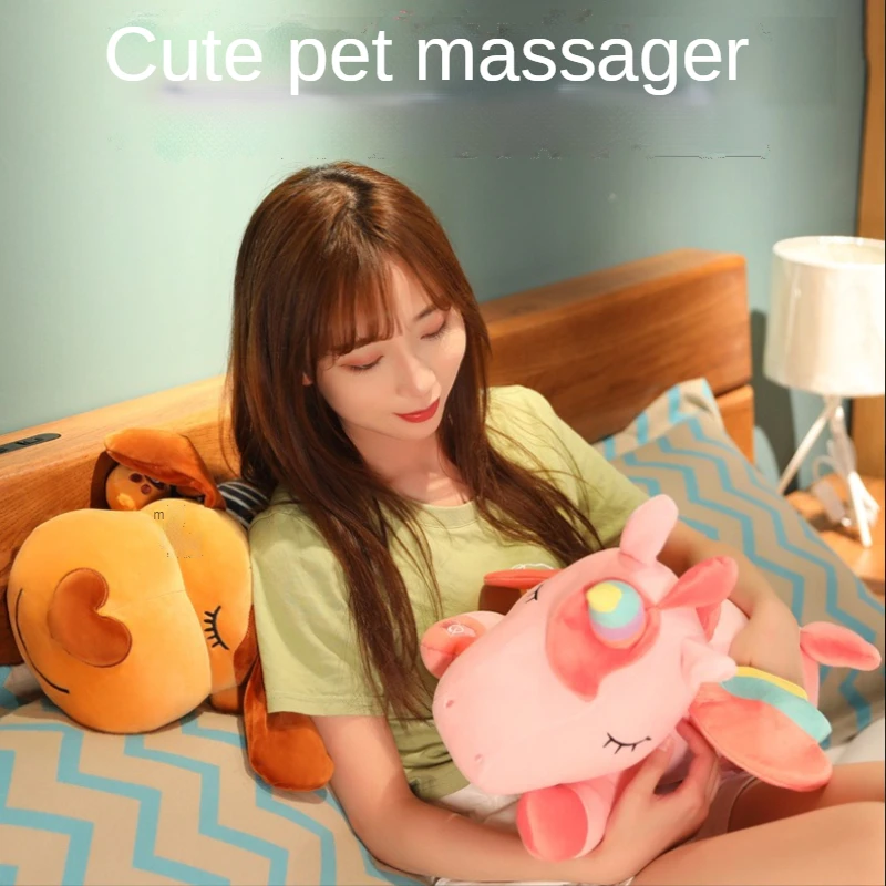 Электрическая массажная подушка с единорогом плюшевая игрушка