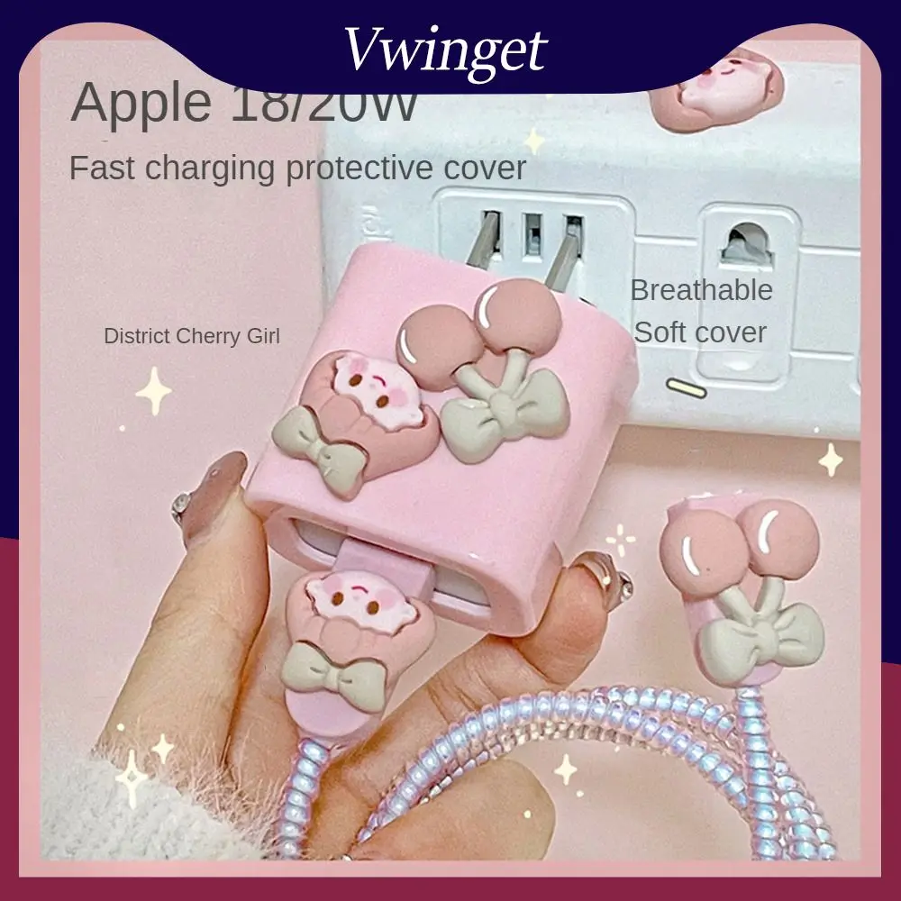 

All-inclusive Soft Rubber Data Cable Protection Sleeve No Yellowing Protective Spring Rope Does Not Affect Charging Protector