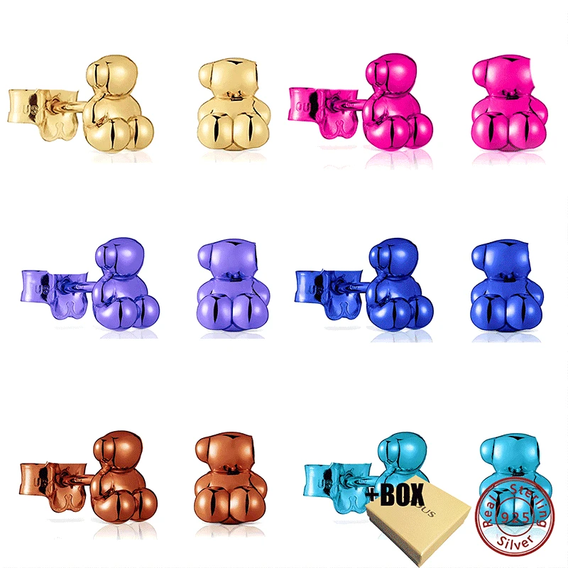 

2023 New Arrival Fashionable and Elegant Stud Earrings with Spanish Bear S925 Sterling Silver Gifts For Girls