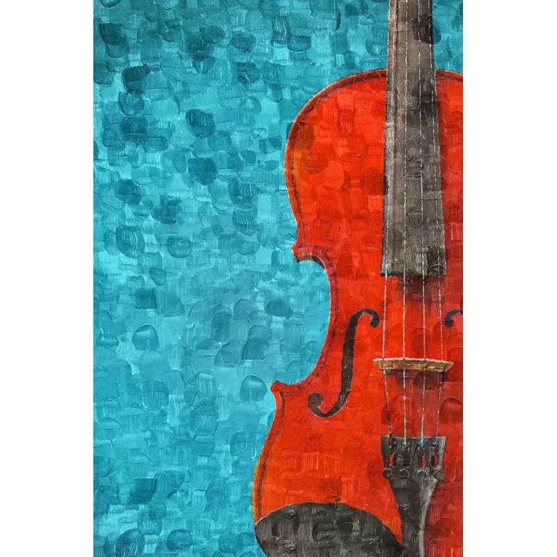 

The Violin Music Poster Canvas Fabric Poster Printing Wall Pictures Home Decor Background Wall Decoration 0314