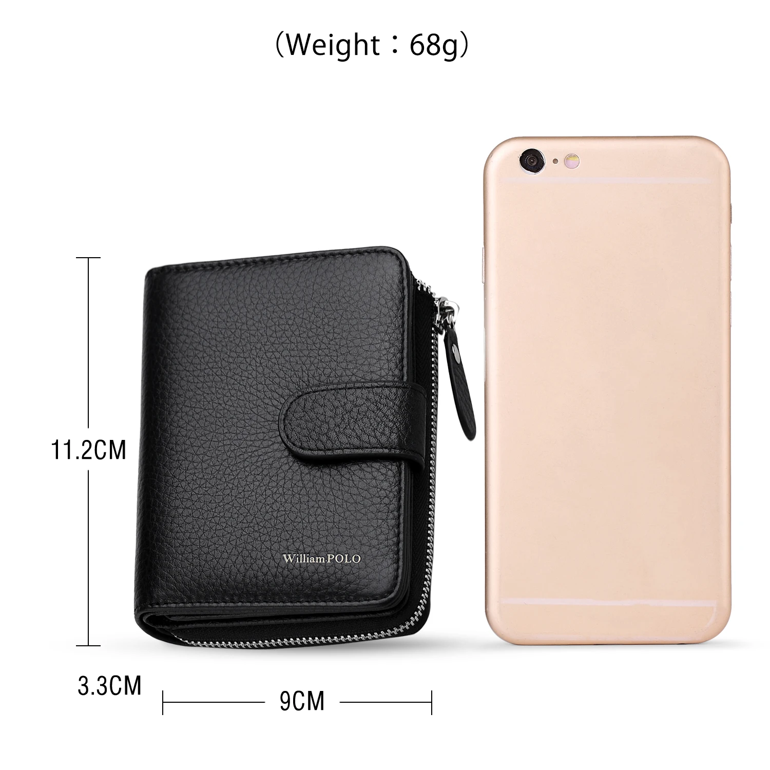 Мужской кошелек короткий из натуральной кожи с отделением для кредитных карт