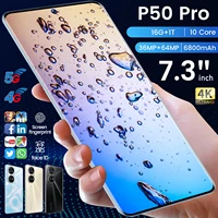 global version p50 pro smartphones ram 16gb rom 1tb android mobile phoens 10 core cell nnlocked 7 3 hdinch 6800mah cellphones