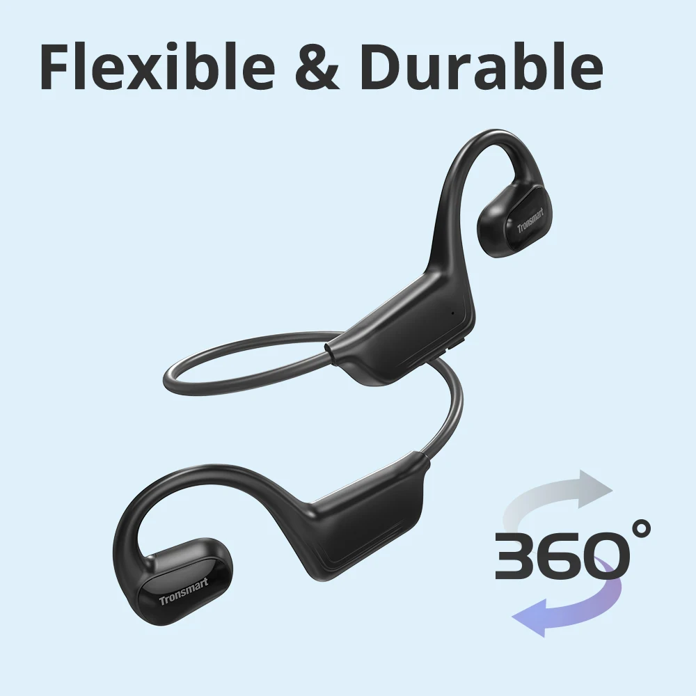 Tronsmart Space S1 open ear sport headphones, air conduction bluetooth headset, cycling wireless earphone with mic, Ultra Light