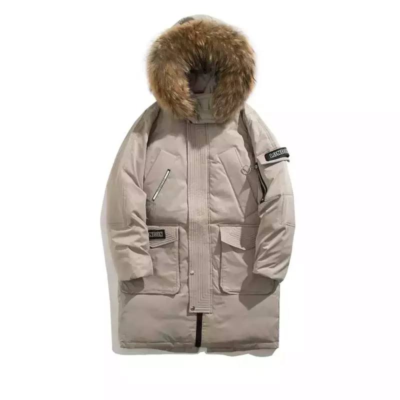 New2022 Down Jacket Thicken Long Parka Coat Hooded Warm Lengthen Parka Coat White Duck Down High Quality Male New Winter Overcoa