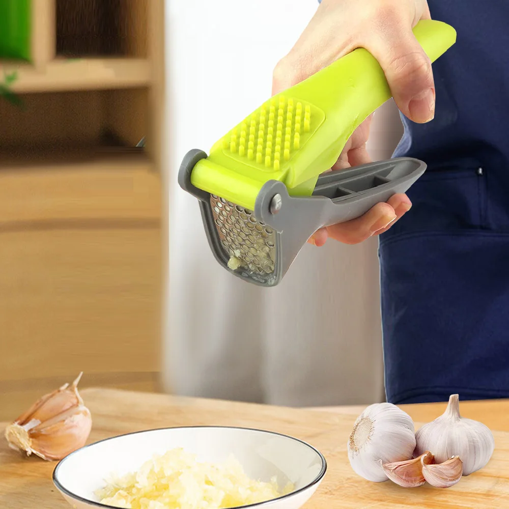 

Manual Garlic Press Stainless Steel Grinder Grater Vegetables Squeezer Masher Tools Garlices Chopper Crusher Kitchen Gadgets