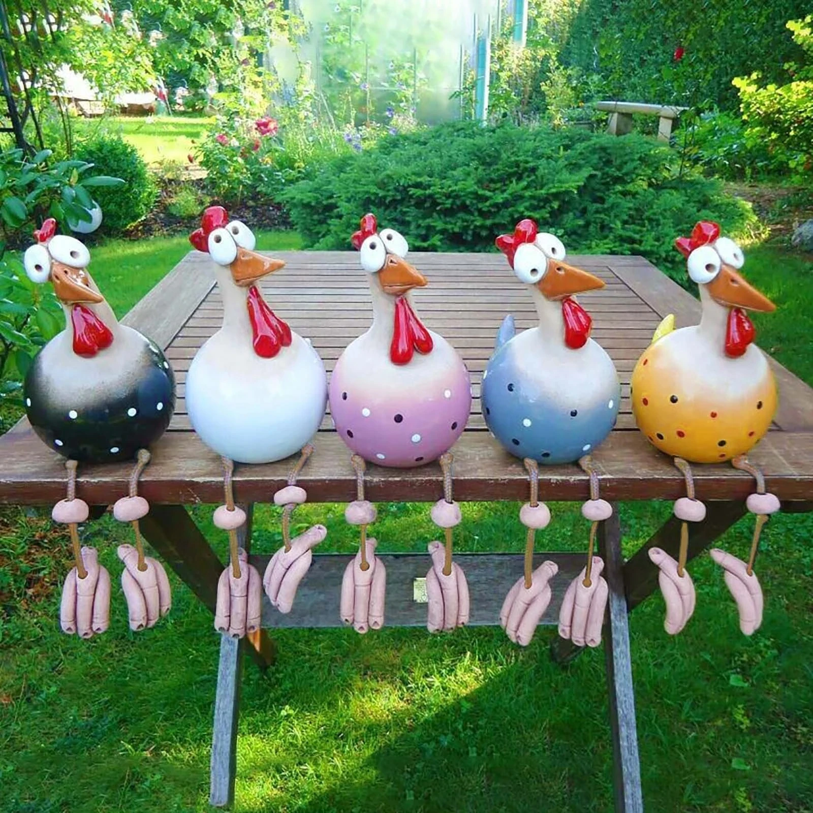 

Resin Chicken Hilde Garden Decoration Animal Figure Garden Plug Pottery Figurines Handcraft Landscape Ornament Miniatures Hot