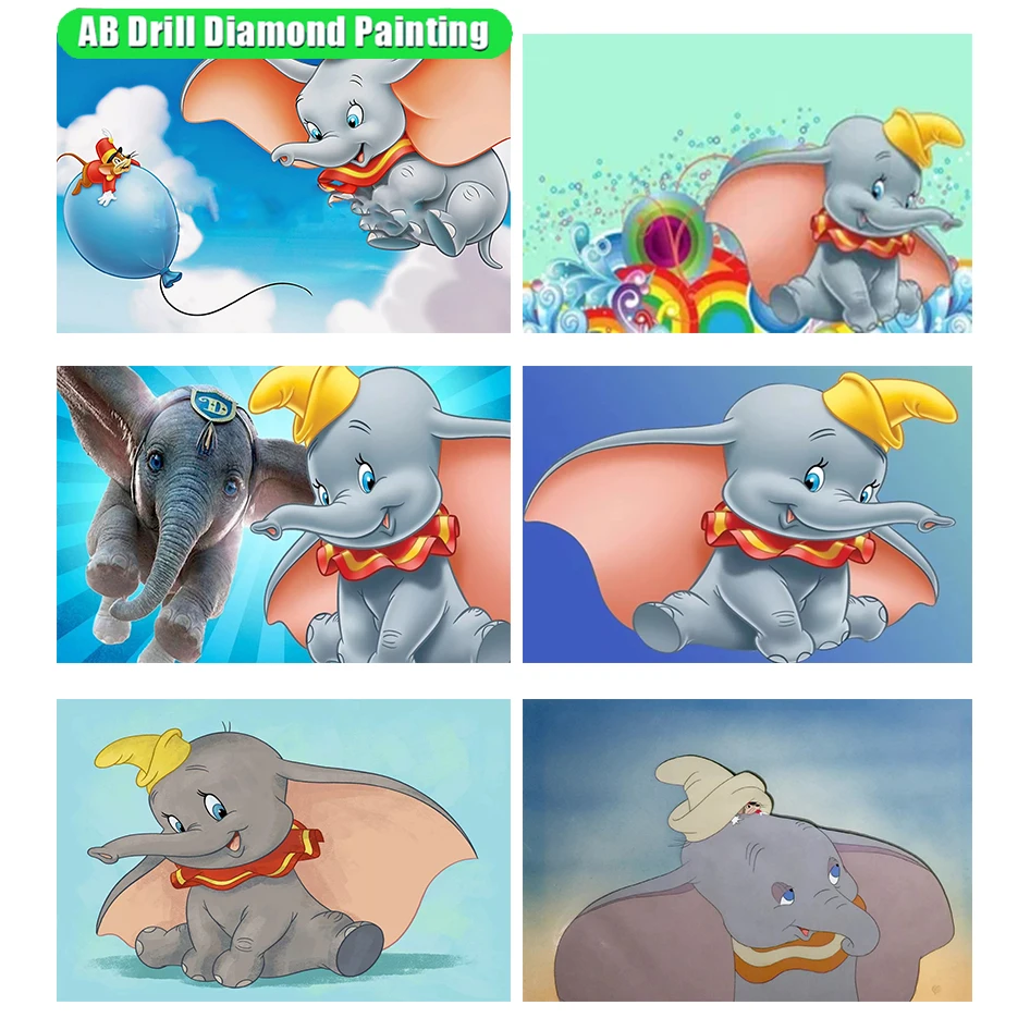 

Diy Ab Diamond Painting Characters Princess Dumbo Pinocchio Diamond Embroidery Cross Stitch Mosaic Resin Home Decor Gifts Ll201