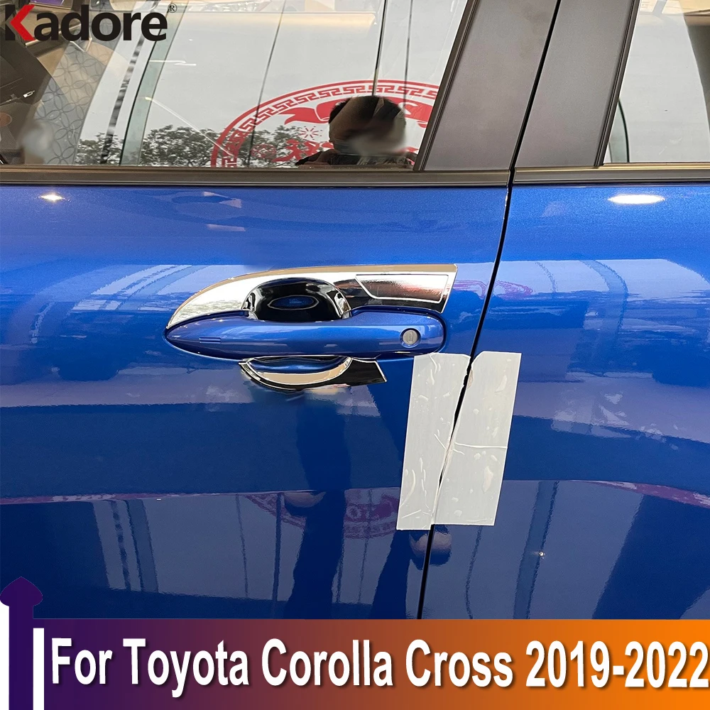 

For Toyota Corolla Cross 2019 2020 2021 2022 ABS Chrome Side Door Handle Bowl Cover Trim Styling Sticker Exterior Accessories