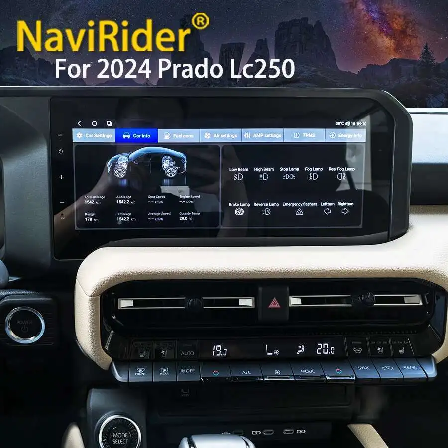 

Для Toyota Land Cruiser Prado 250 LC250 2018-2024 Android автомобильный радиоприемник Tesla экран 2Din стереоприемник авторадио мультимедиа GPS