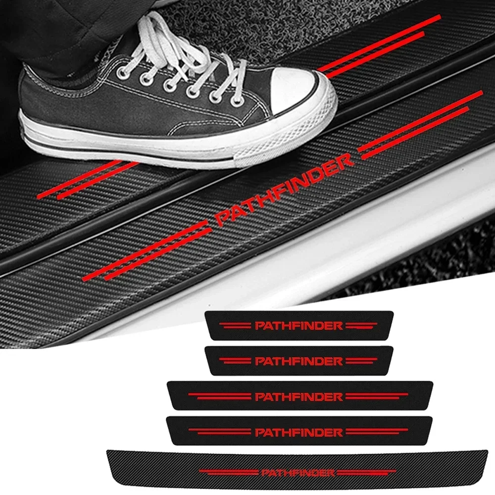 Для Nissan Pathfinder значок из углеродного волокна защитные наклейки на порог