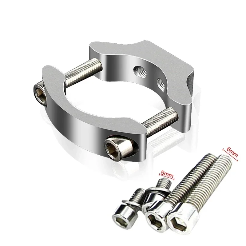 

Мотоциклетные фары для электронного велосипеда, крепление для прожектора, фиксированный зажим, кронштейн, зажим, алюминиевый, серебристый, аксессуары для мотоциклов