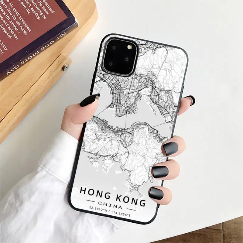 FHNBLJ чехол для телефона с изображением Лондонской страны городской карты iPhone 11 12 13