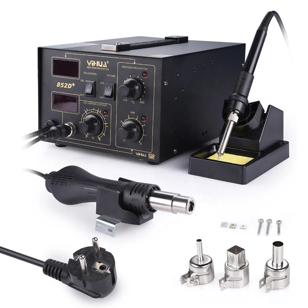 852D + 700 Вт сварочный пистолет горячего воздуха SMD для переделки пайки