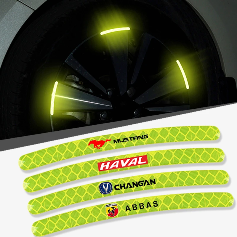 

5PCS Car Wheel Reflective Stickers for Nismo GTR Leaf Juke March Note Fairlady X-Trail Tiida Teana GTR Murano 2021 Accessories