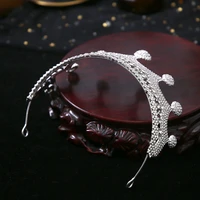 bridal petite hair accessories pearls bow head jewelry zircon