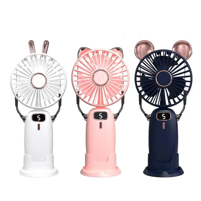 

Portable Handheld Fan Electric Usb Charging Student Gift Desktop Fan Pocket Mini Fan With Digital Display Home Accessories